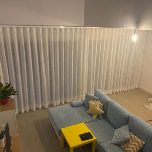 Visillo de onda perfecta en salón