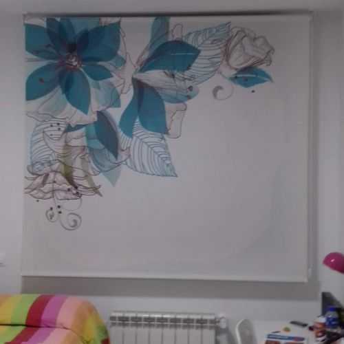 Estor enrollable estampado floral